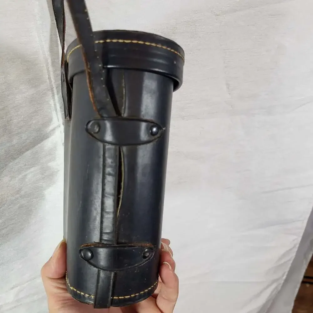 Vintage Crown 7x50 Binoculars Hard Leather Case